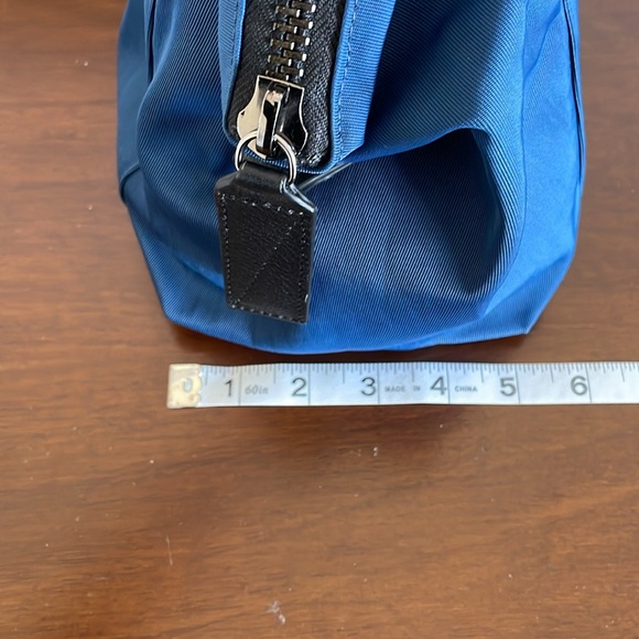 CHRISTOPHER KON Royal Blue Nylon and Black Leather Trimmed Zippered Satchel. - Picture 11 of 12